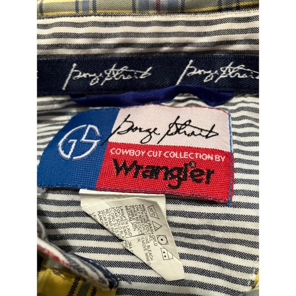 Wrangler George Strait Mens Plaid Long Sleeve Button Up Shirt Size M - Picture 5 of 5